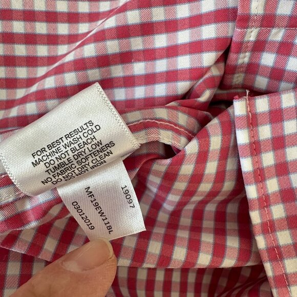Peter Millar Button Down Shirt Size L Plaid Summer Comfort Preppy Stretch - Picture 5 of 11